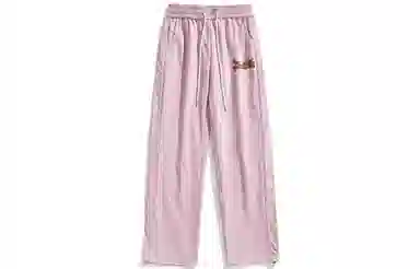 大卫贝肯 美式复古创意设计图案印花宽松百搭休闲裤 男女同款