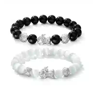 骊碧 新中式招财貔貅吞金兽 复古国潮风精致轻奢小众高级感设计转运珠 玛瑙 手串 男女同款情侣款