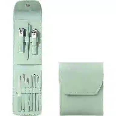 帘香客 指甲钳套装美甲工具抹茶绿修脚刀指甲剪挖耳勺指甲刀 清洁用品