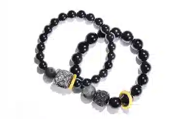 骊碧 新中式醒狮 国潮风小众 黑曜石 手串 男女同款情侣款