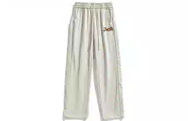 大卫贝肯 美式复古创意设计图案印花宽松百搭休闲裤 男女同款