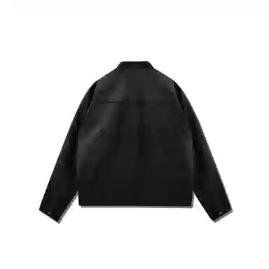 我是大卫 美式复古短款机车服双拉链立领夹克外套 男女同款