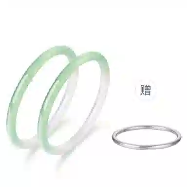 幸囍礼 【点收藏赠素圈镯 高品质】半山半水青山黛女镯 新中式国风油青色渐变 古风汉服 高冷气质 玉髓 手镯 男女同款情侣款