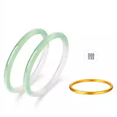 幸囍礼 【点收藏赠素圈镯 高品质】半山半水青山黛女镯 新中式国风油青色渐变 古风汉服 高冷气质 玉髓 手镯 男女同款情侣款