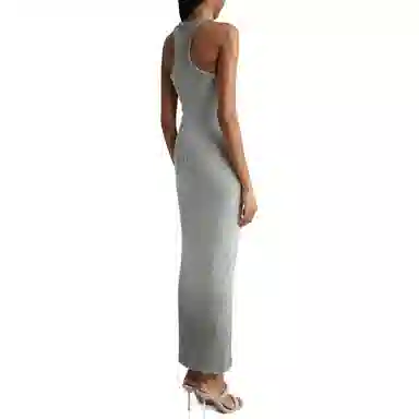 Alexander Wang FW24 Sleeveless Dress Light Grey
