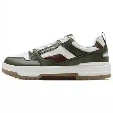 特步 裂变 舒适百搭 耐磨防滑 低帮 板鞋 男款 绿白