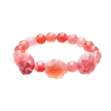 琳琯瑛 新中式国风小众设计高级感轻奢气质盐源牡丹 玛瑙 手串 女款