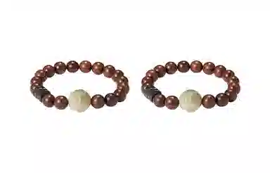 金瑞邦 小众 显白 轻奢高档 气质 文玩文艺 复古 新中式国潮 平步青云 精准桃花 檀木 木作手串 男女同款情侣款