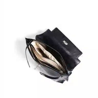 Fairwhale Classic Leather Backpack Black Khaki