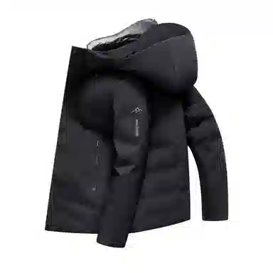 斯巴奴 加厚保暖短款连帽时尚羽绒服 男款