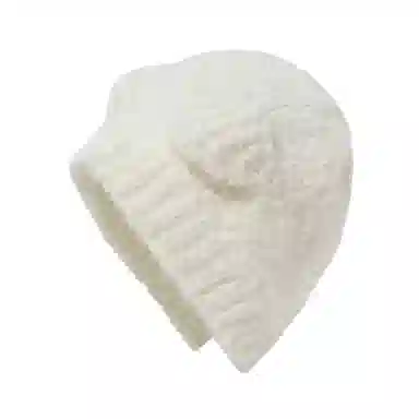 北极绒 可爱小熊秋冬季保暖显脸小大头围护耳包头帽 聚酯纤维 绒线帽 男女同款情侣款