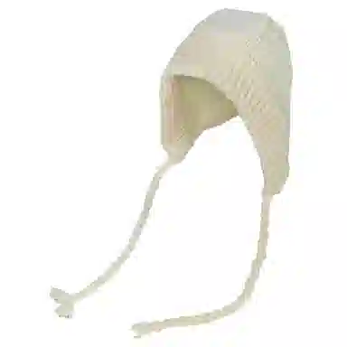 北极绒 韩系粗毛线大头围冬季 保暖加厚包头显脸小绑带护耳帽 涤纶 绒线帽 男女同款情侣款