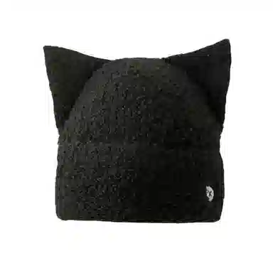 北极绒 冬季保暖可爱耳朵防寒针织帽出游甜美逛街 聚酯纤维 绒线帽 男女同款情侣款