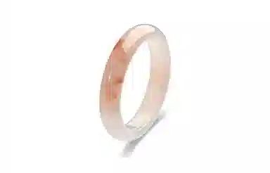 百利金 桃花酿美人镯 桃之夭夭灼灼其华优雅精致国潮新中式汉服旗袍搭配闭口素圈 金丝玉 玉石手镯 男女同款情侣款