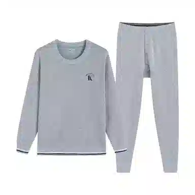 贴身领域 青少年加绒加厚秋衣秋裤打底衫大童内衣保暖套装 男款