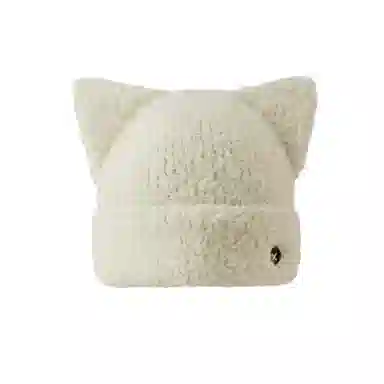 北极绒 冬季保暖可爱耳朵防寒针织帽出游甜美逛街 聚酯纤维 绒线帽 男女同款情侣款