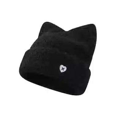 北极绒 冬季保暖可爱耳朵防寒针织帽出游甜美逛街 聚酯纤维 绒线帽 男女同款情侣款