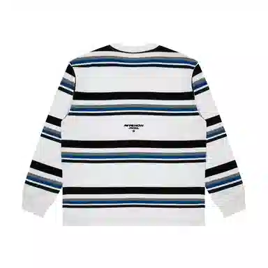 Aape FW24 Striped Long Sleeve Tee Grey