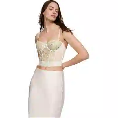 Victoria's Secret PINK Dream Angels Daisy Chain Embroidery Strapless Corset