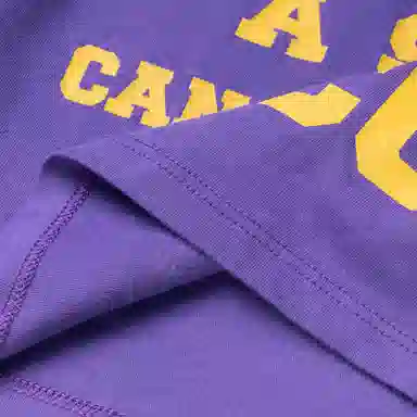 GUCCI Kids Striped Letter Print T-Shirt Purple