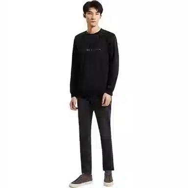 迪柯尼 商务休闲中腰简约拉链牛仔裤 男款 深灰