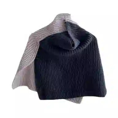 北极绒 冬季护颈围巾外搭套头领脖套韩系潮针织披肩 围脖 男女同款情侣款