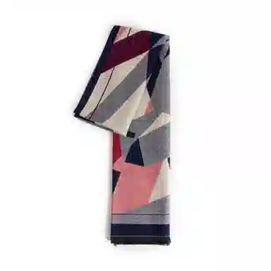 梦特娇 高级双面几何字母保暖防风 披肩 女款