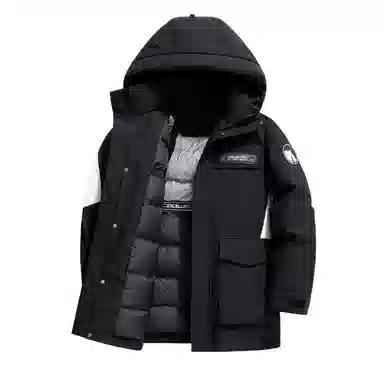 斯巴奴 加厚保暖工装纯色羽绒服 男女同款