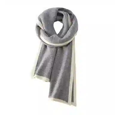 北极绒 秋冬季 小香风轻奢保暖 加厚围脖  绒线围巾 男女同款情侣款