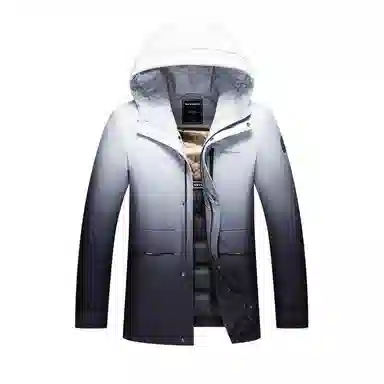 斯巴奴 加厚渐变白短款羽绒服 男款