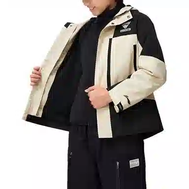 李宁儿童 宽松连帽加绒风衣 儿童款