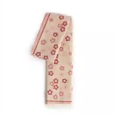 梦特娇 韩版双面花朵保暖加大高级 披肩 女款 橘色/粉色/蓝色 /孔蓝色