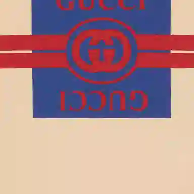 Gucci Striped Letter Print Tee Cream