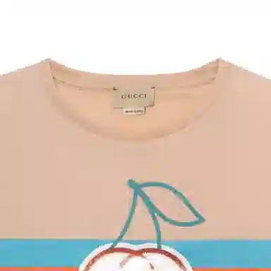 GUCCI FW22 Logo T-Shirt Kids Pink