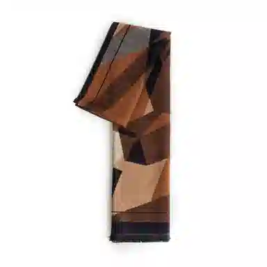 梦特娇 高级双面几何字母保暖防风 披肩 女款