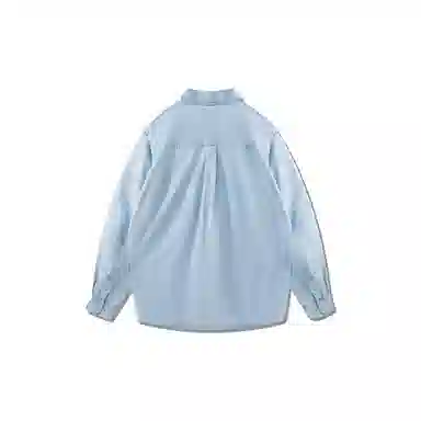 我是大卫 韩系休闲时尚高级感痞帅宽松牛仔长袖衬衫 男女同款