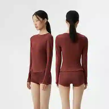 桑罗  秋冬新品本命年真丝针织轻暖美肤打底套装简约呵护显白衬肤新年色个性 圆领 外穿肌底衣家居套装 女款