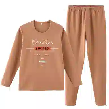 兰缪 青少年秋衣秋裤双面磨毛柔软黑科技阳离子抗寒保温透气舒适保暖套装 男款