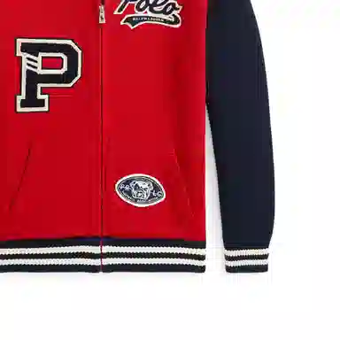 Polo Ralph Lauren FW24 Logo Zip Knit Sweater Red Kids