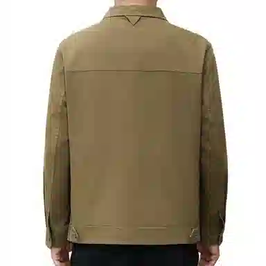 富铤 简约学院风长袖单排扣夹克外套 男款 卡其