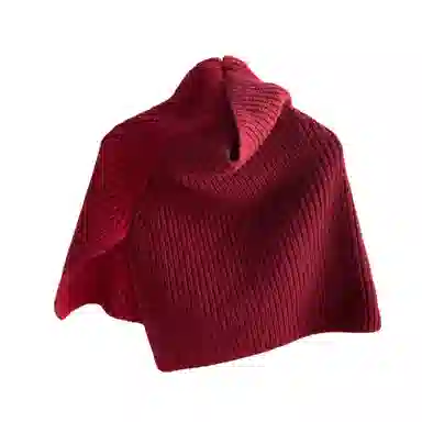 北极绒 冬季护颈围巾外搭套头领脖套韩系潮针织披肩 围脖 男女同款情侣款