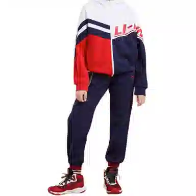 李宁儿童 休闲运动套装套装 儿童款 朱砂红