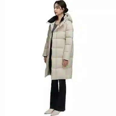 羽物 超厚极寒白鹅绒中长款羽绒服 女款