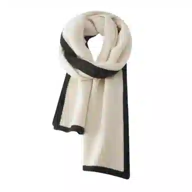 北极绒 秋冬季 小香风轻奢保暖 加厚围脖  绒线围巾 男女同款情侣款