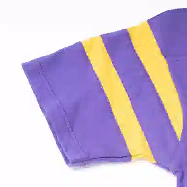 GUCCI Kids Striped Letter Print T-Shirt Purple