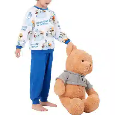 久岁伴 宽松柔软圆领家居服中小童