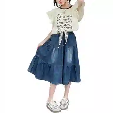 大童 浪莎 清爽透气舒适时尚裙装套装 杏色