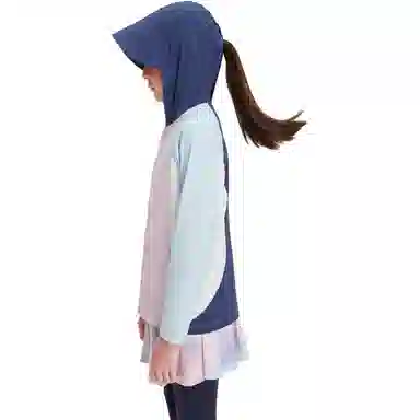 波司登 童装 拼接防紫外线抗菌透气连帽防晒服 女童 芭蕾粉