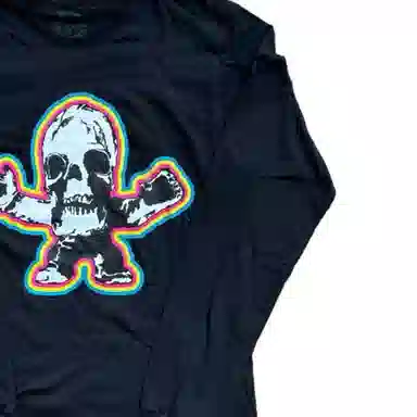 Chrome Hearts Skull Print Long Sleeve Tee Black