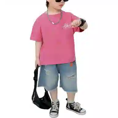 中童 浪莎 时尚舒适透气亲肤休闲运动套装